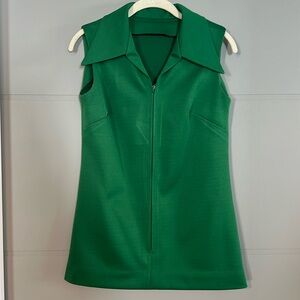 Vintage 60s handmade mod kelly green top